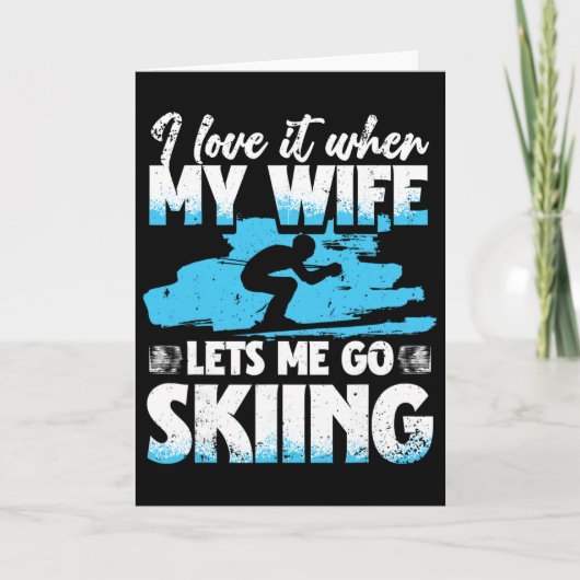 Ski Skiing Winter Sport _1 Kaart (Voorkant)