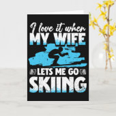 Ski Skiing Winter Sport _1 Kaart (Gele Bloem)