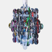 Ski - Skis en Polen Ornament Kaart (Links)