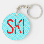 Ski Skis Sleutelhanger (Achterkant)