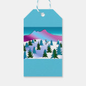 Ski Slope Art op Gift Labels Cadeaulabel (Achterkant)