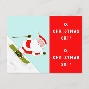 Ski Sneeuw Skisport Feestdagenkaart