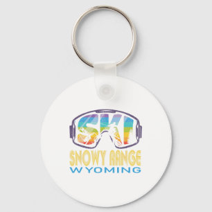 Ski Sneeuwachtige Reeks Wyoming Ski Vakantie Sleutelhanger