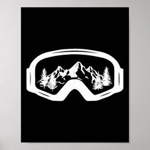 Ski Sneeuwbord Ski Bril Sneeuw Wintersport Skiën Poster