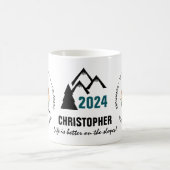 Ski Sneeuwmassa, Colorado - Man Skier, Zwart Tekst Koffiemok (Center)