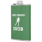 Ski Snob over land (witte Logo) Heupfles (Links)