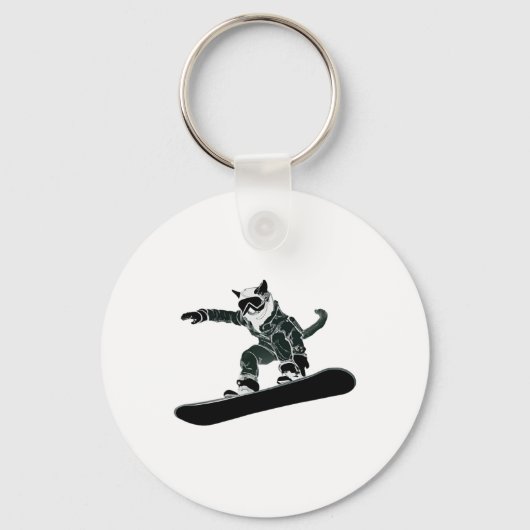 Ski Snowboard Goggles Funny Skiing Snowboarding Ca Sleutelhanger (Voorkant)