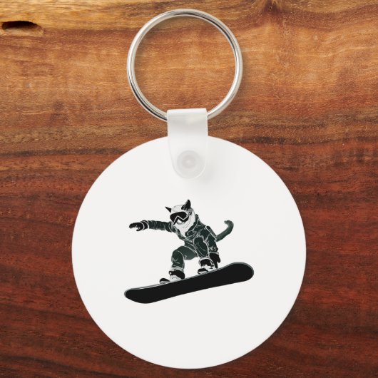 Ski Snowboard Goggles Funny Skiing Snowboarding Ca Sleutelhanger (Voorkant)