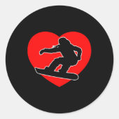 Ski Snowboard Goggles Funny Skiing Snowboarding Gi Ronde Sticker (Voorkant)