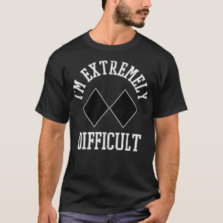 Ski Snowboard i m Extreem moeilijk diamantteken T-shirt