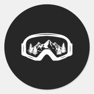 Ski Snowboard Skiing Goggles Snow Wintersport Skii Ronde Sticker