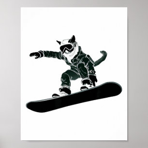 Ski-snowboardbril grappig skisport snowboarden poster
