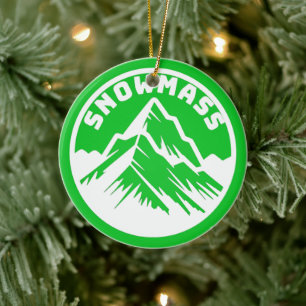 Ski Snowmass-herinneringsornament Keramisch Ornament