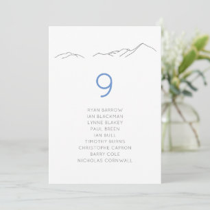 Ski Snowy Mountain Wedding Zitting Grafiek Kaart
