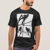 Ski-springretro skipskipjum wintersport t-shirt (Voorkant)