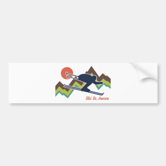 Ski St. Anton Bumpersticker (Voorkant)