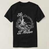 Ski St Anton Oostenrijk sneeuwskivakantie T-shirt (Design voorkant)