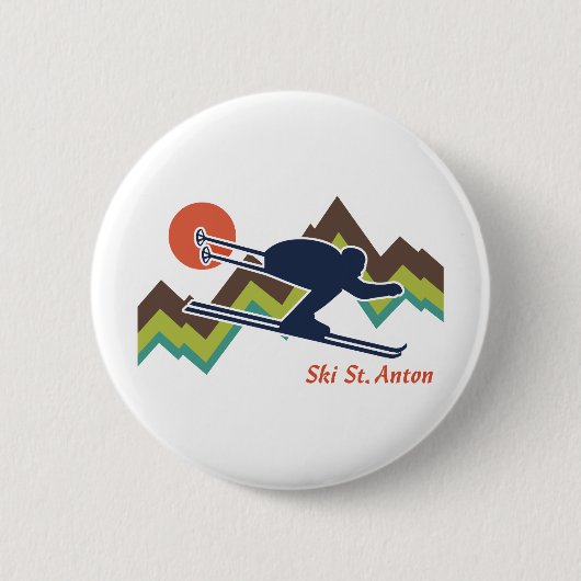 Ski St. Anton Ronde Button 5,7 Cm (Voorkant)