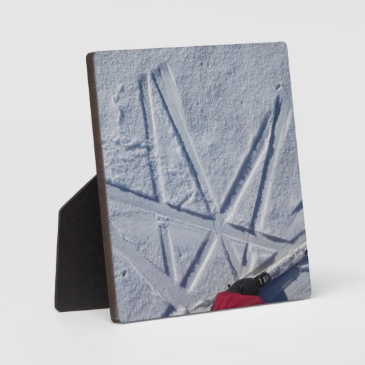 Ski Star Desktop Plaque Fotoplaat (Voorkant)