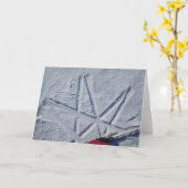 Ski Star Notecard Kaart (Gele Bloem)