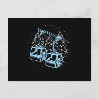Ski Station Winter Sports Mountain Skier Gift Briefkaart