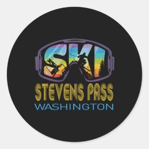 Ski Stevens P Washington Ski Vakantie Ronde Sticker