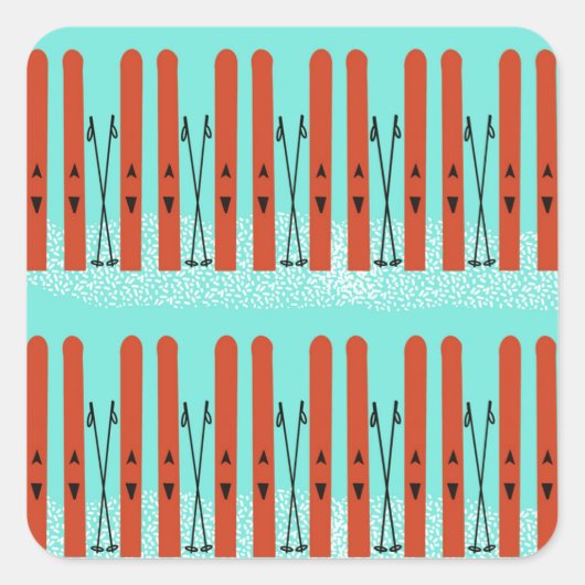 Ski-sticker Vierkante Sticker (Voorkant)