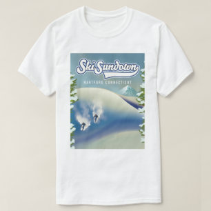 Ski Sundown Hartford Connecticut ski-poster T-shirt