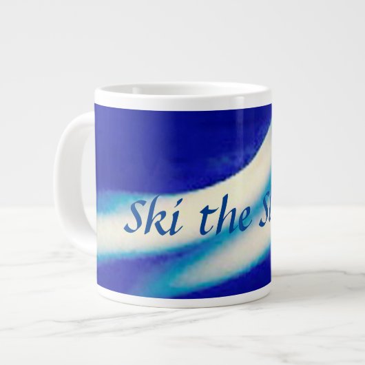 Ski sur les pistes Bone China Mug (Devant gauche)