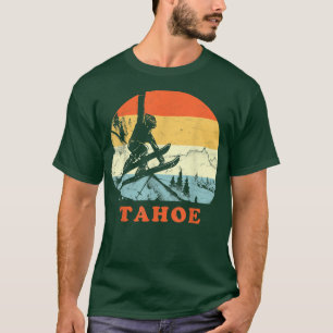 Ski Tahoe, California Retro Snow Sking 649 T-shirt