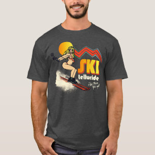 Ski Telluride 70s80s Retro Souvenir Stijl Skiën T-shirt