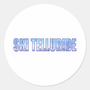 Ski Teluride Ronde Sticker