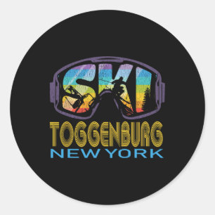 Ski Toggenburg New York Ski Vakantie Ronde Sticker