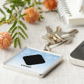 Ski Trail Black Diamond Sign Sleutelhanger (Zijkant)