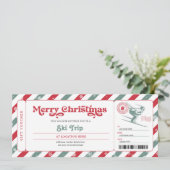 Ski Trip Kerstcadeaubon Kaart (Staand voorkant)
