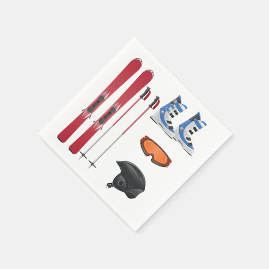 Ski-uitrusting Papieren servetten (Hoek)