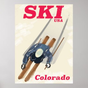 Ski USA Colorado-reisposter Poster