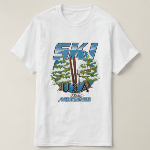 Ski USA For avontuur logo. T-shirt