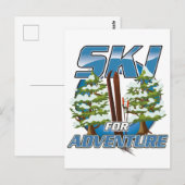 Ski USA Voor avontuur logo. Briefkaart (Voorkant / Achterkant)