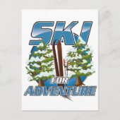 Ski USA Voor avontuur logo. Briefkaart (Voorkant)