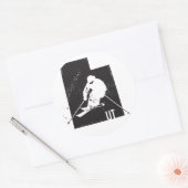 Ski Utah Ronde Sticker (Envelop)