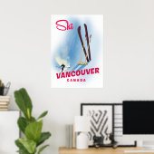 Ski Vancouver Canada Poster (Thuiskantoor)