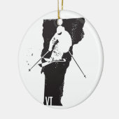 Ski Vermont Keramisch Ornament (Links)