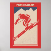  Ski Vermont Resort Pico Mountain Poster (Voorkant)