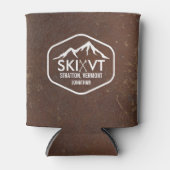 Ski Vermont Stratton Stowe Killington Faux leer Blikjeskoeler (Voorkant)