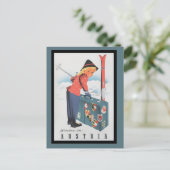 Ski vintage en Autriche Carte postale (Debout devant)