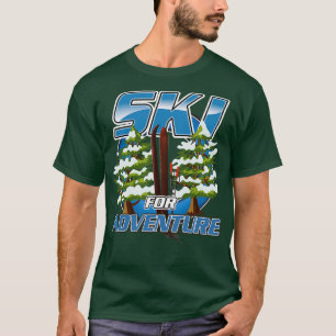 Ski voor avontuurlijke logo t-shirt