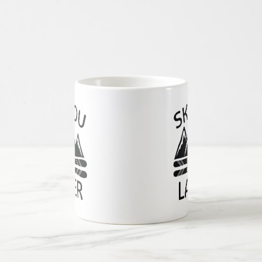 Ski Vous Plus Tard Café Mug (Centre)