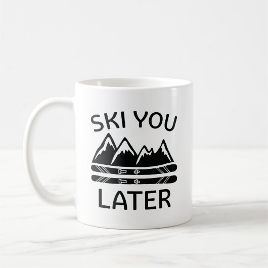 Ski Vous Plus Tard Café Mug (Gauche)