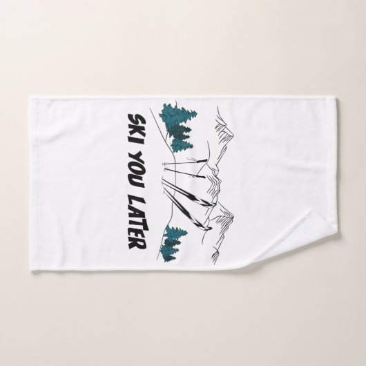 Ski Vous Plus Tard Station De Ski Scène D'Hiver (Serviette à main)